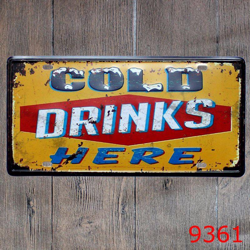 Retro Tin Painting Coffee Shop Bar Restaurant European And American Decoration