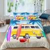 Surf Soft Duvet Cover Set Beach Printed Hawai Vacation Beding Set for Adult People Women Girl Tropical Botanical Polyester Warm Comforter Cover