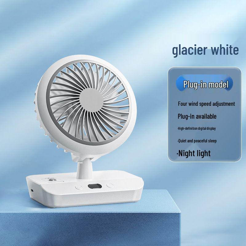 Dual-Head Oscillating Desk Fan - Quiet, Multifunctional Indoor/Outdoor Electric Fan Default