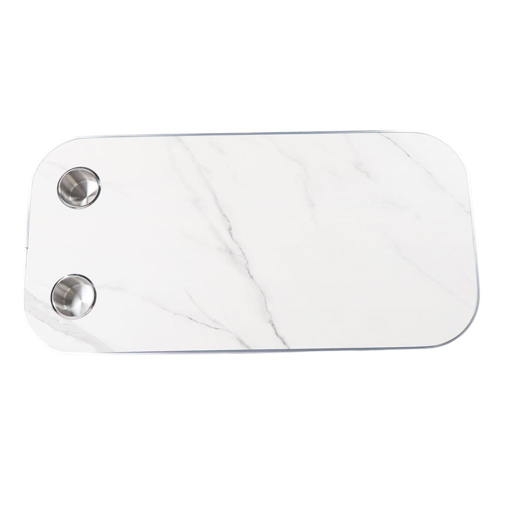 800 X 400mm RV Table Top with 2 Cup Holders Aluminium Alloy Edge Removable Tabletop for Yacht Boat Desk Patio