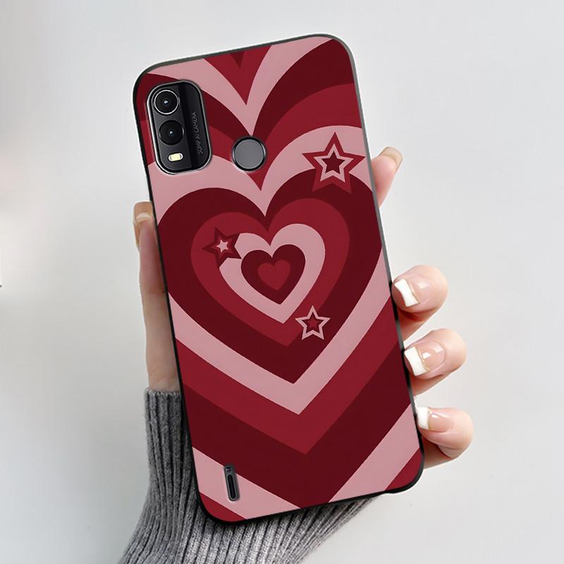 Dreamy Black Case For Nokia G11 Plus Elegant Butterfly Wildflower Pattern Shell With Jelly Color Shockproof Bumper Soft Cover