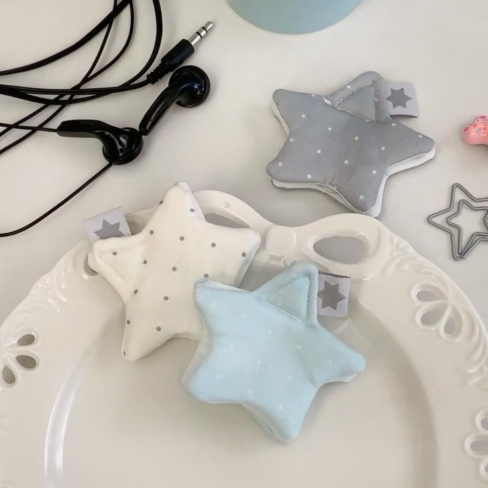 Polka Dot Data Cable Organizer Star Earphone Decoration Accessories  Charging Cable