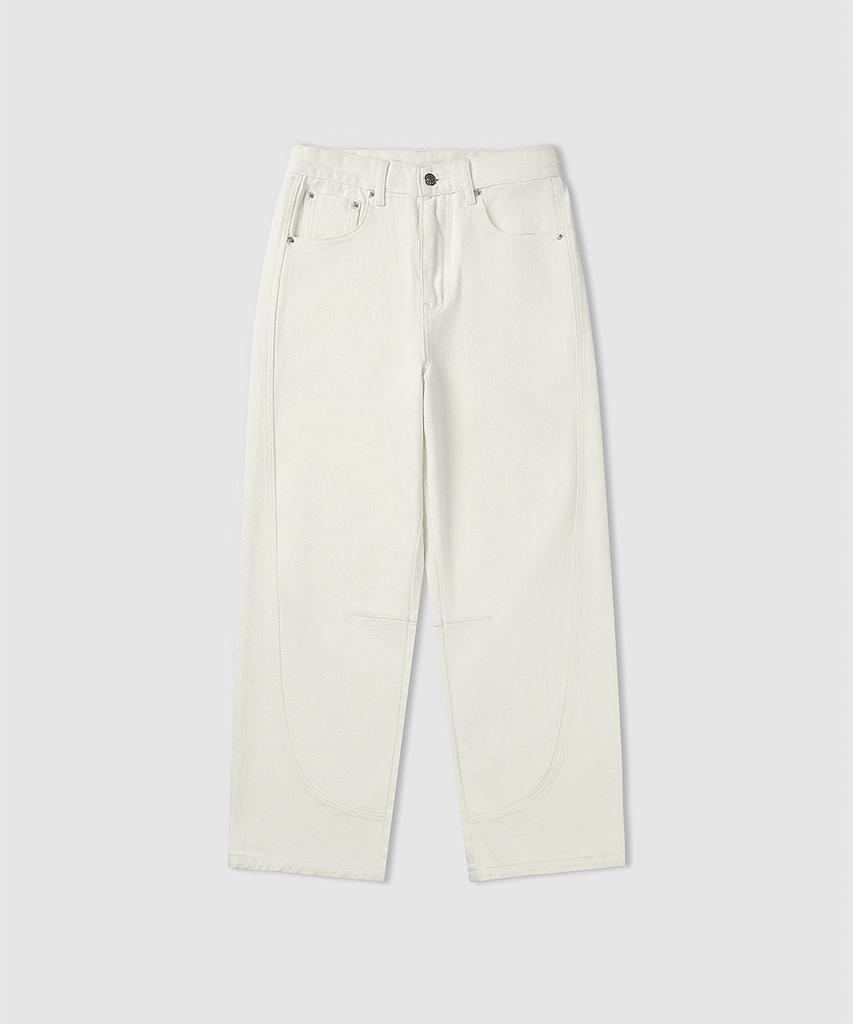 Eoneolleokodeuumeon Low Curved Wide Pants (3 Colors)