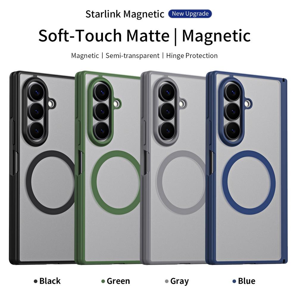 Clear Matte Slightly Phone Case for Samsung Galaxy Z Fold 8 Ultra Fold 7 6 5 4 Front Glass Strong Magnetic Hinge Protect Cover
