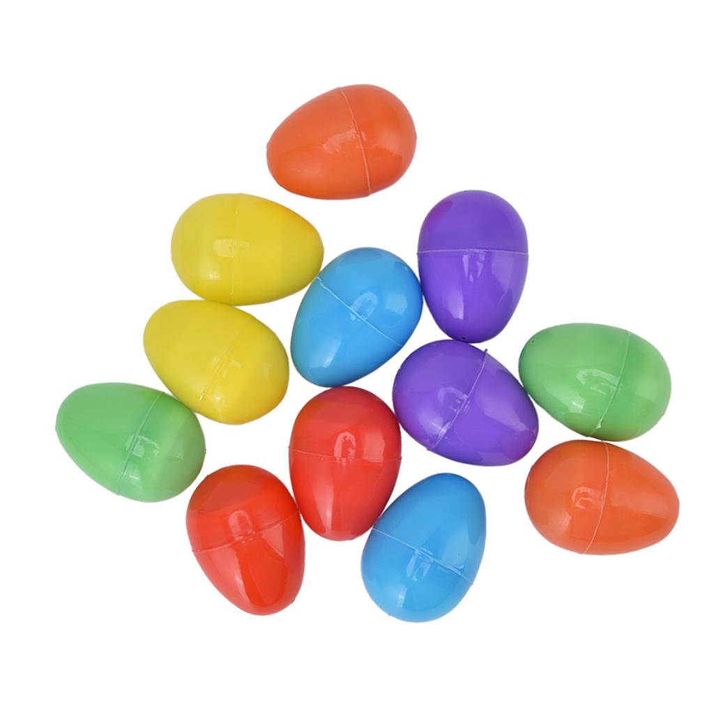 12pcs Easter Eggs Light Up Glowing Decorative DIY Plastic Built In Battery Warm LED Easter Eggs for