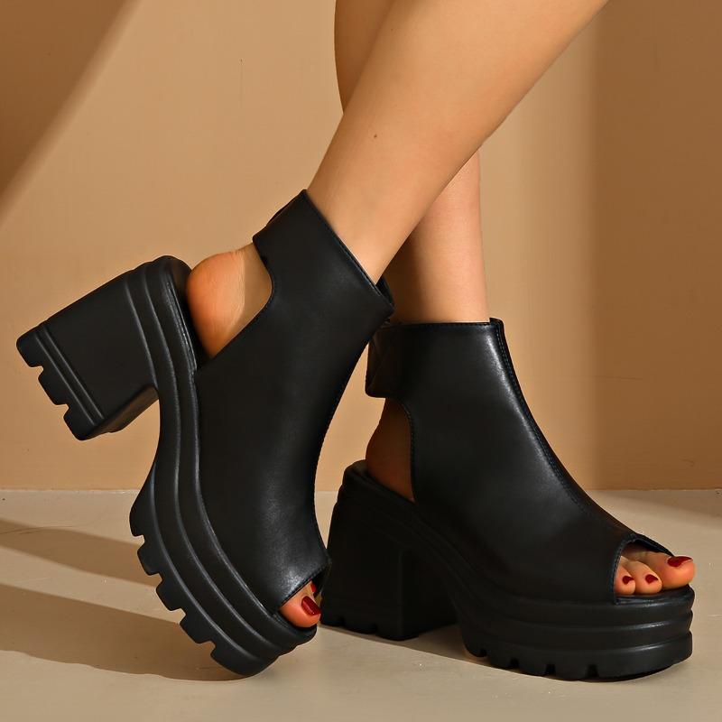 Fashion Platform Women's Sandals Super High Heels Fashion Shoes Classic Chunky Pumps 2025 Summer Designer Slingback Sandalias De Mujer