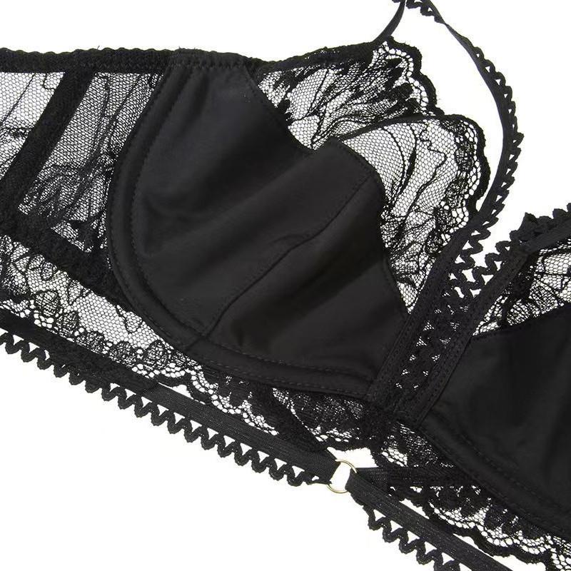 Ultra-Thin Red Lace Zodiac Bra Set for Women - Perfect Fit for All Sizes