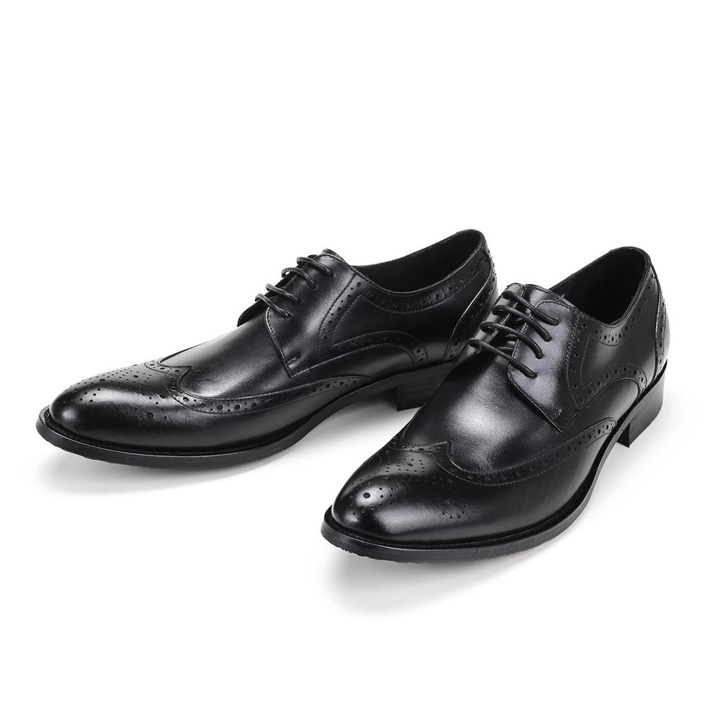 Atmungsaktive Kleiderschuhe Schnürschuhe Übergröße Hochzeitsschuhe Herren Gravierte Brogues Rindsleder Herren Business Lederschuhe
