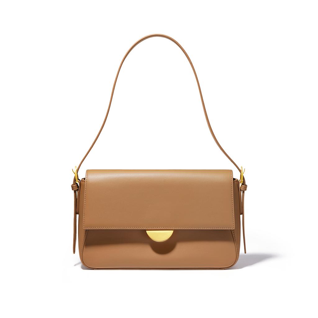 Commuter Underarm Bag Women's Fashion Cowhide Small Square Bag Niche Design Texture Versatile Portable Shoulder Bag