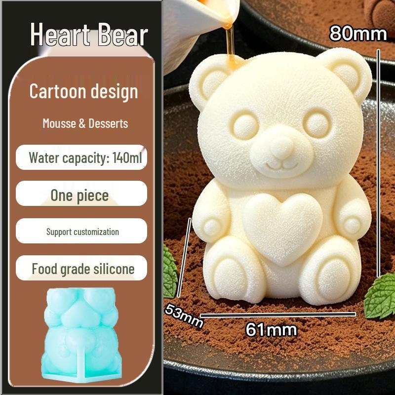 In-Stock Silicone Sheep Mousse Mold - 3D Cartoon, Food-Grade, Cute & Creative Design