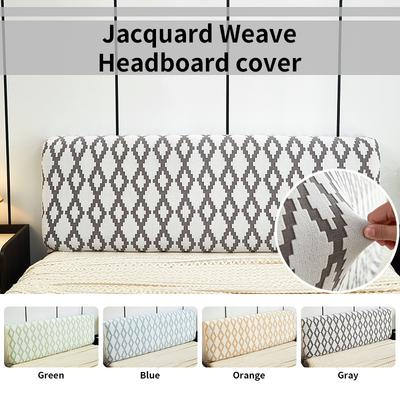1 Pc Headboard Cover Elastic Jacquard Bedside Cover For Bed In Bedroom Easy To Clean Headboard Cover Shows Elegant And Graceful