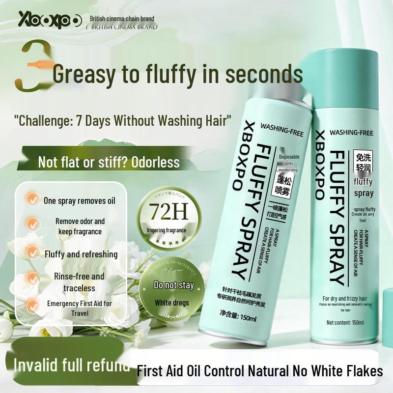 XBOXPO No-Rinse Dry Shampoo & Volumizing Spray