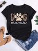 Trend Dog Mama Printed Women T-shirts Fashion Cartoon Graphic Print T-shirts Clothes Female Shirt Short Sleeve Casual Tees