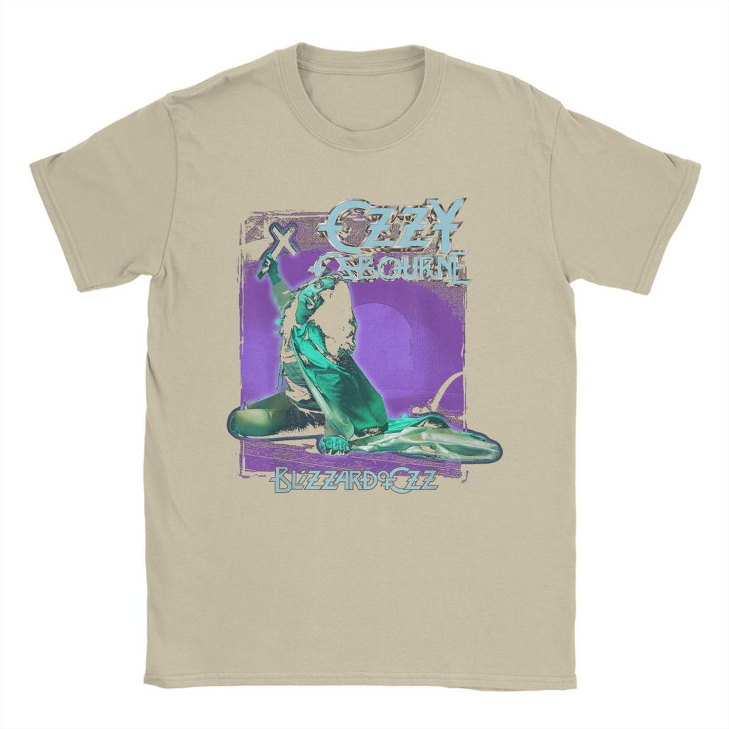 Herren Heavy Metal Rock Ozzy Osbourne Pastell Blizzard T-Shirts Tops Sommer Kurzarm T-Shirt O-Ausschnitt T-Shirt Neuankömmling