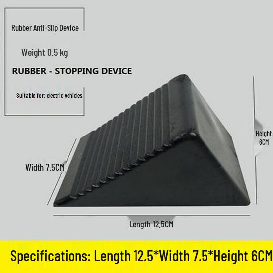 Rubber Anti-Slip Wheel Chocks - Portable Triangular Stoppers for Cars