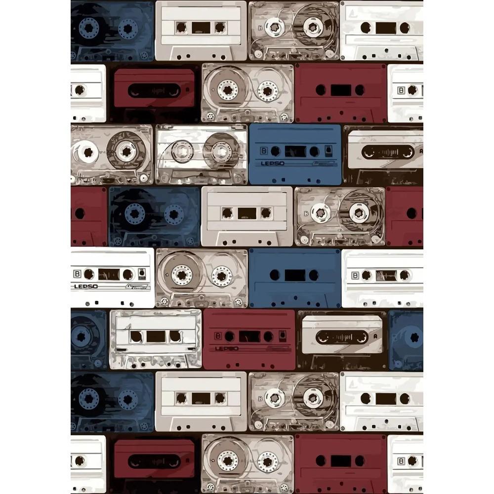 Classic Pop Golden Vinyl Record Cassette Tape Poster Music Modern Prints Canvas Painting Wall Art Picture Home Living Room Decor