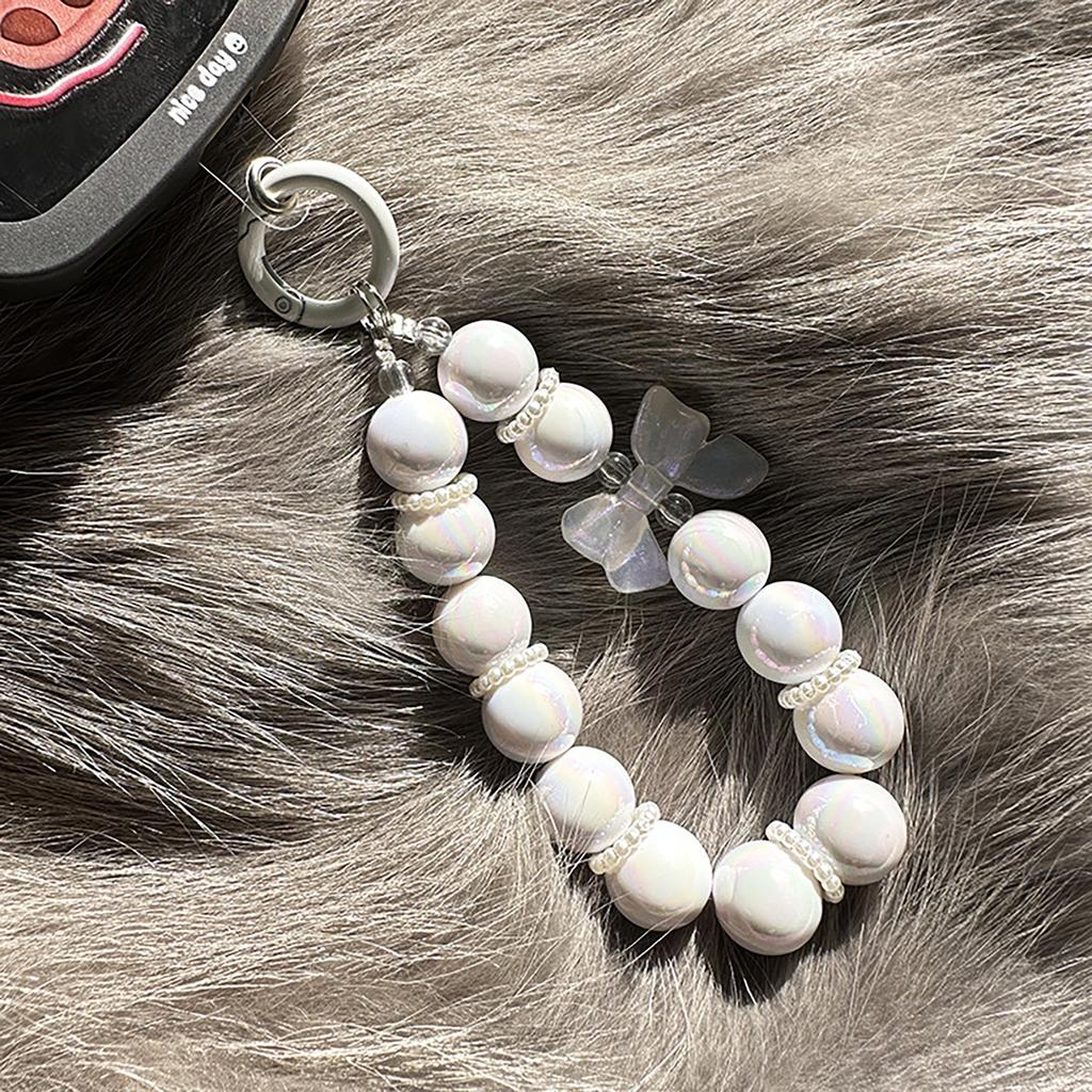 Cute Kawaii Mini Candy Color Bow Keychain Cartoon Colorful Phone Anti Loss Lanyard Backpack Pendant Decoration Gifts