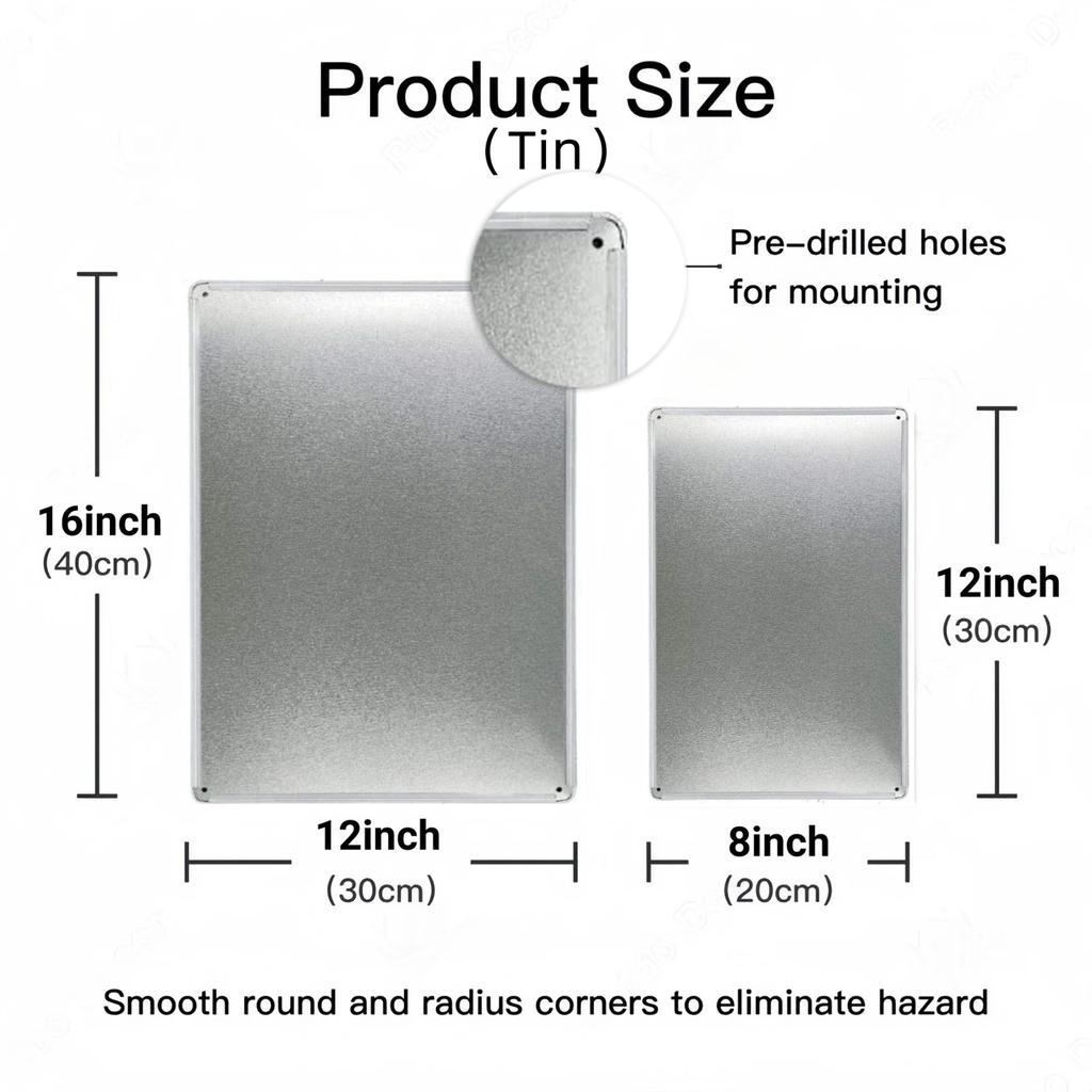 German Vintage Garage Tool Phrases Metal Sign,Retro Decorative Plaque, Home Wall ,Studio Room Man Cave Workshop Industrial Decor