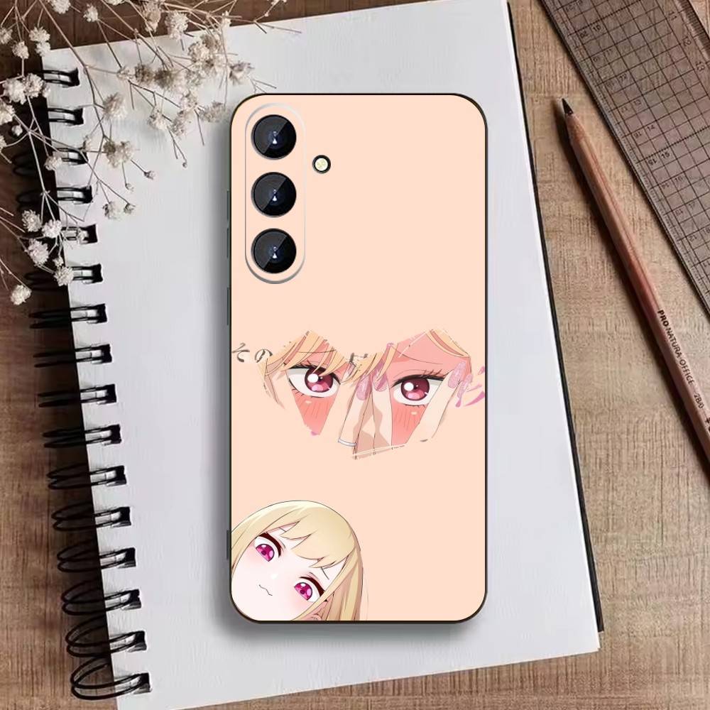 S-Darling Marin Kitagawa Colorful Silver Phone Case For Samsung Galaxy A73,A72,A71,A70,A52,A51 Others Soft Black Cover