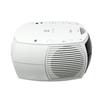 WINTECH CD Clock Radio (FM Wideband Compatible) White with Dual Alarm Function CDC-220