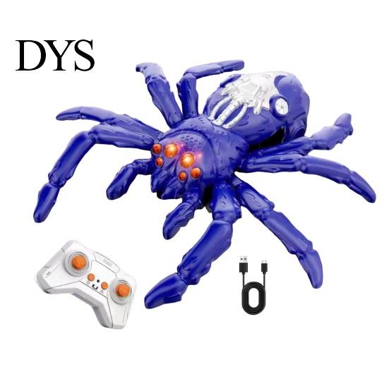 360 Degree Rotating Vehicles RC Wall Climbing Spider Toy, Rechargeable Crawler Spider, Remote Control Vacuum Adsorption Crawling Gadgets Spins