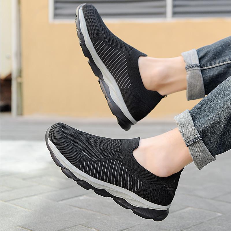 Fashion Men's Shoes Mesh Casual Shoes Summer Sneakers Sports Leisure Non-slip Climbing Breathable Four Season Thick Fashion Walking Shoe