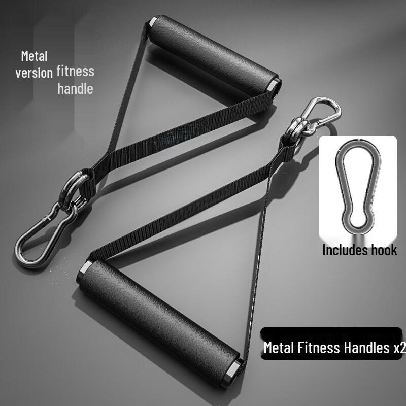Ayoub Fitness Cable Machine Handles with Carabiners (Pair)