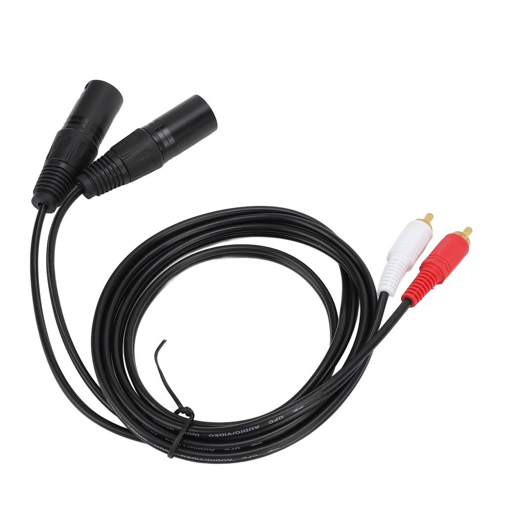 Dual XLR To Dual Plug Cable HiFi Sound Male Thread Ble Adapter Cord for AV Receiver Amplifier