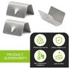 Pack-12 Car Rain Shield Retainer, 0.59" x 0.41" x 0.78" Metal Waterproof Rust-Proof Side Window Rain Deflector Buckle, Water Retaining Strip Fix