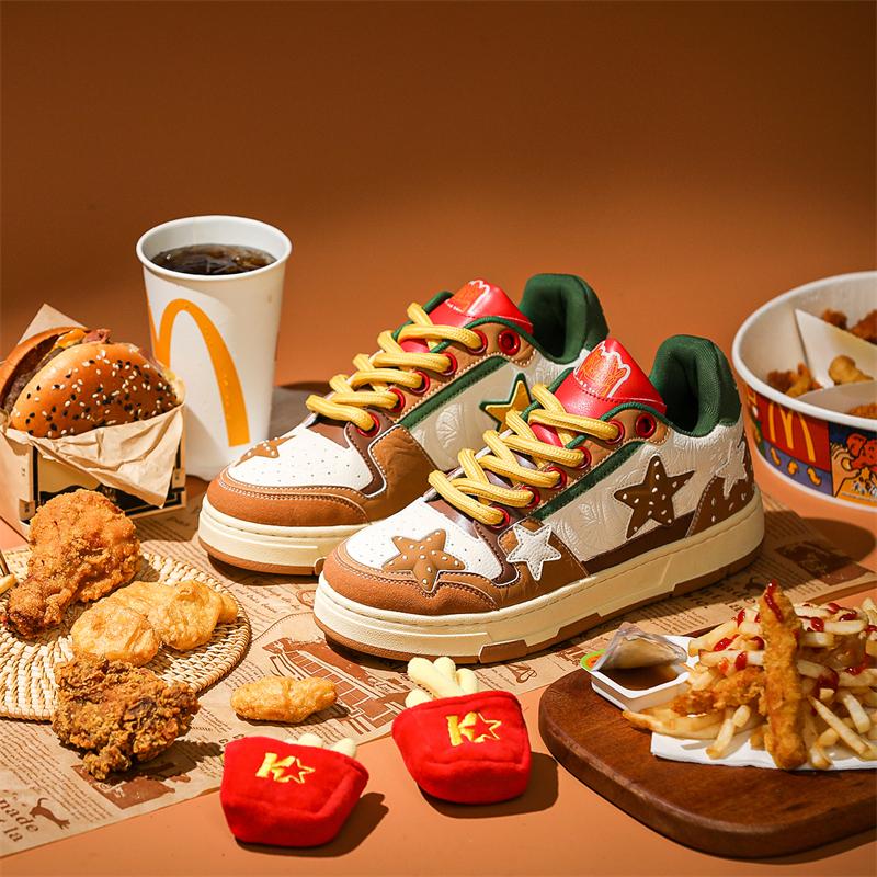 Trendy Brand New Women's Shoes Hamburger Style Niche Board Shoes Outdoor Casual Shoes Men's Street Photography Sports Shoe Women