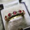 100% 925 Sterling Silver Ruby Gemstone Rings Vintage Wedding Engagement Diamonds Square Rings Fine Jewelry for Women Gift