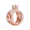 Roségold Krone Buchstabe O Anhänger Kupfer Silberlegierung Halskette/Anhänger Damen Stil 787401