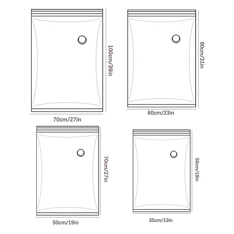 2025+ 10PCS Vacuum Storage Bags for Clothes Quilt Space Saver Vacuum Bags for Blanket Including