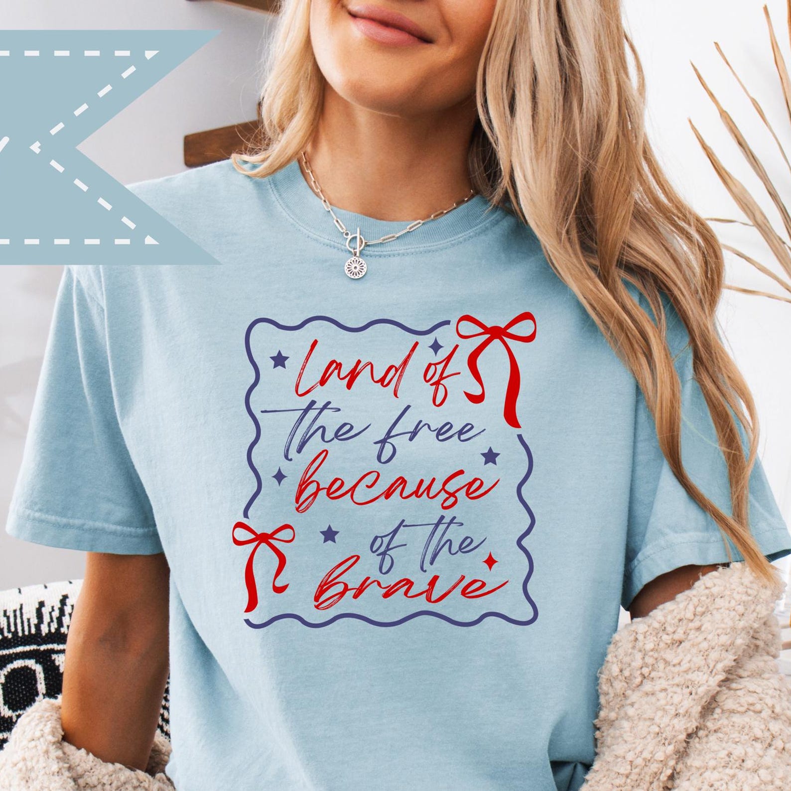 Land Of The Free Because of the Brave – Patriotic Graphic Tee, USA Summer Shirt, 4th of July Apparel M