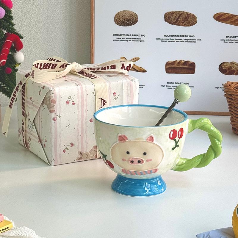 Urodzinowy prezent na ukończenie szkoły kubek ceramiczny ręcznie malowany podszkliwnie dla dziewczyny i chłopaka praktyczny upominek pamiątkowy pudełko prezentowe