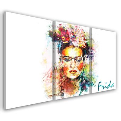 Three Piece Picture Canvas Print Frida Kahlo