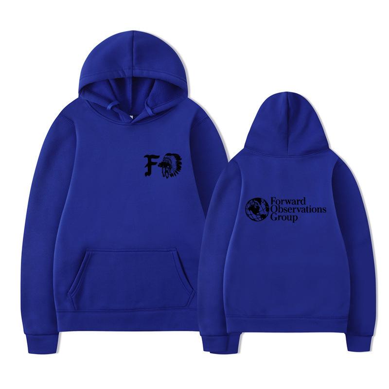 Gbrs Forward Observations Group Hoodie Punk Skeleton Autumn Winter Fleece Streetwear Tops