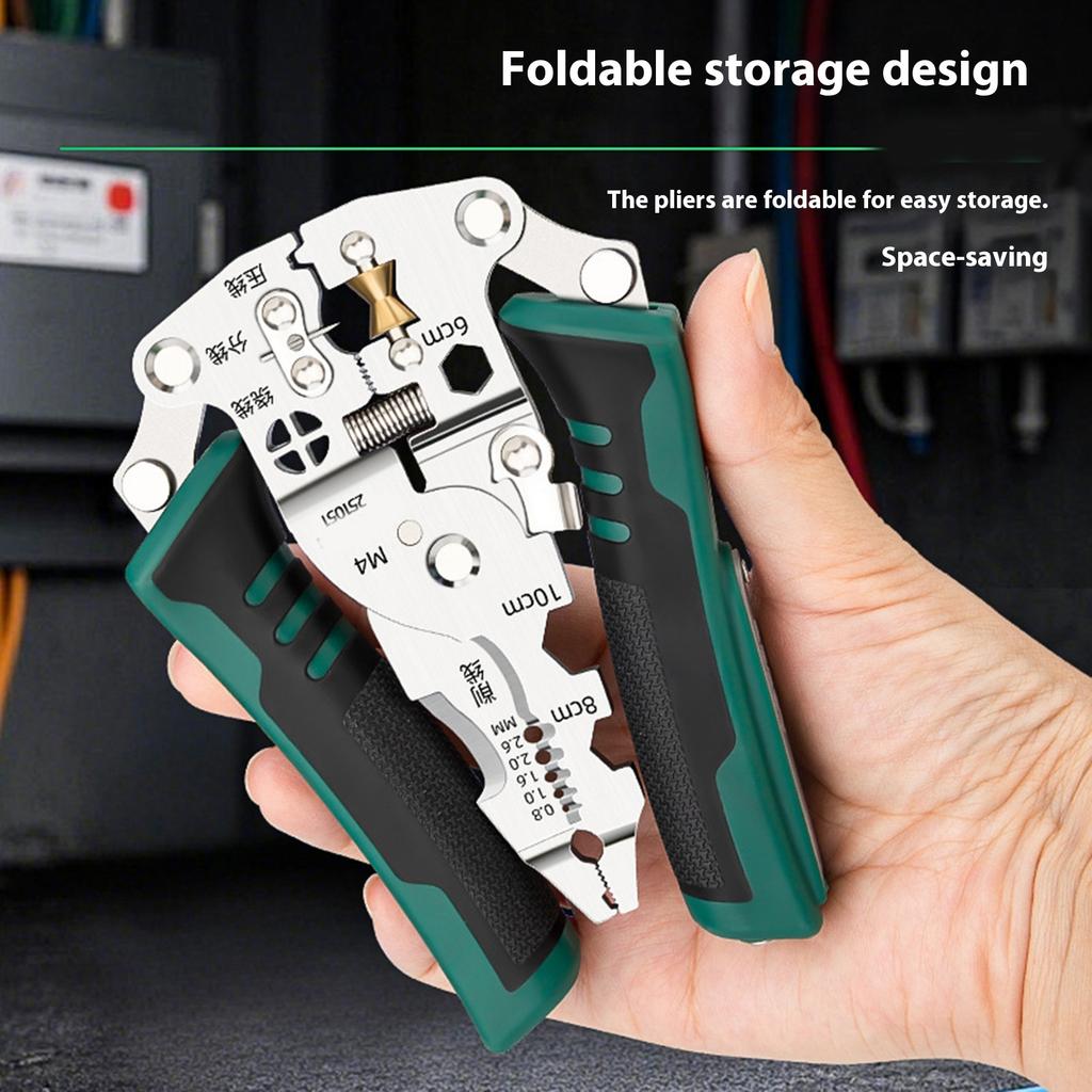 Wire Strippers with Electricity Measurement Function 11 in 1 Wire Stripping Pliers for Cutting Pulling Wires Scissors