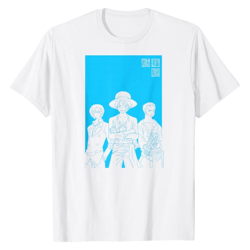 

One Piece Monster Trio TShirt Character Group Print Crew Neck 100 Cotton Premium Oversized Urban Streetwear Tops S