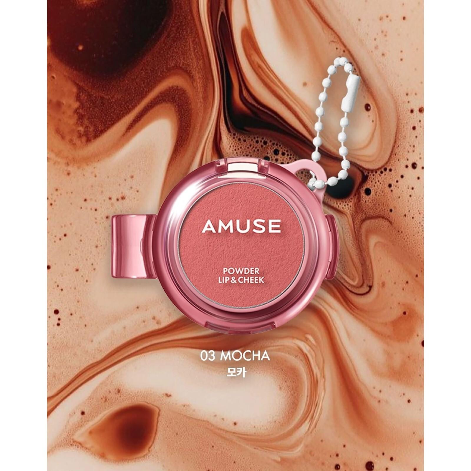 

AMUSE Пудровые румяна и тени для губ 4г 12 оттенков K-Beauty 03 Mocha