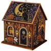 3D Halloween Wooden House Diamond Painting Kit Flying Witch Fun Interactive DIY Craft For Parents And Children Perfect For Creating Festive Holiday