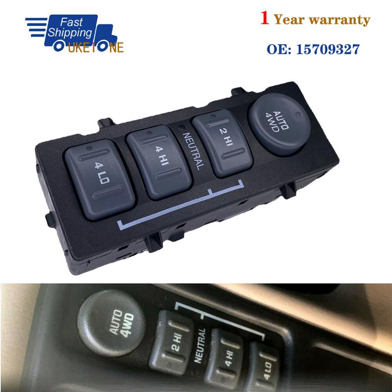 4X4 Wheel Drive Control Switch 4WD Transfer Case Lifter Button for Cadillac Chevrolet Silverado Suburban Sierra Yukon 15709327