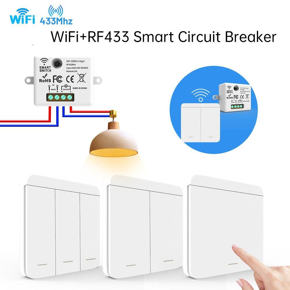 1/2/3Gang Wireless Smart Switch 433MHz Remote Control Switch Wall Panel Switch  Home Automation