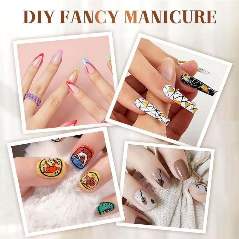 Pera na nail art, Sada 12 barev 0,5MM Markery na nail art, Rychleschnoucí gelové markery na nehty, 3D laky v peru pro grafiku, tečkování, linkování a malování