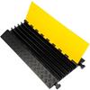 5 Channel Rubber Cable Protectors Extreme Cable Ramps 66000lbs Heavy Duty 5 Slots Protective Cable Wire Cord Ramp Driveway Rubber Traffic Speed Bumps