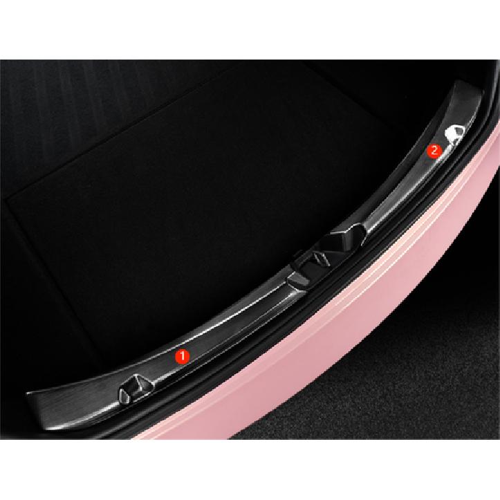 Rear Inner Bumper Guard Cover Trim For 2018- Tesla Model 3 2P Black Titanium