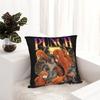 Team Punch Baby Monkey Holding Plush Toy Pillowcase Printed Fabric Cushion Cover Decorations Pillow Case Cover Home Zippered