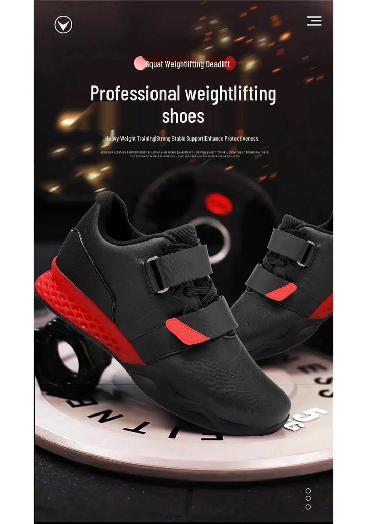 XT6061 Anti-slip Weightlifting Shoes with Wear-resistant Velcro