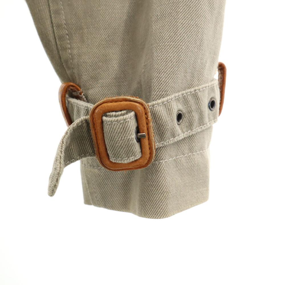 WOOLRICH Linen Blend trench coat XL khaki Denim Women Used