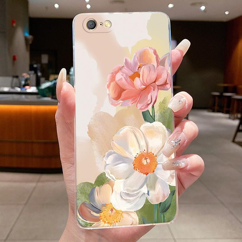 For Oppo A71 A71k CPH1717 Back Cover Oppo A71 2018 CPH1801 Case Luxury Fashion Butterfly Flowers Clear Soft Silicone Phone Case